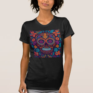Day of the Dead Colourful Skull Women's T-Shirt