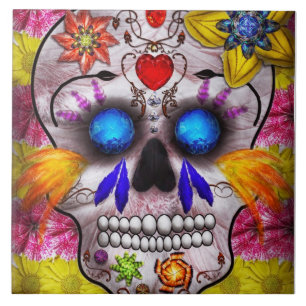 Day of the Dead - Death Mask Tile