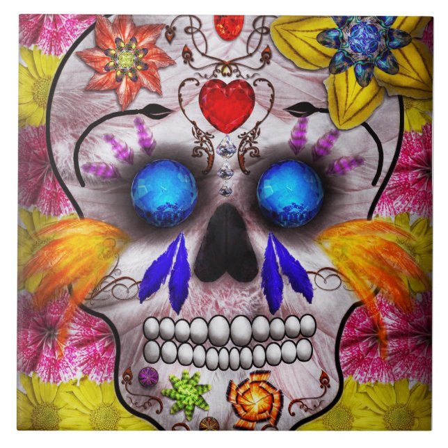 Day of the Dead - Death Mask Tile (Front)