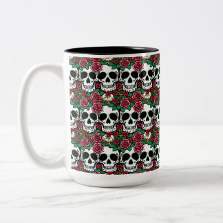 Day Of The Dead Design - Halloween Two-Tone Coffee Mug