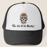 Day Of The Dead-Dia De Los Muertos Skull  Trucker