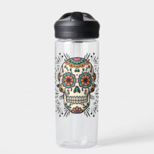 Day of the Dead (Dia de los Muertos) Sugar Skull Water Bottle