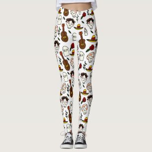 day of the dead doodle leggings