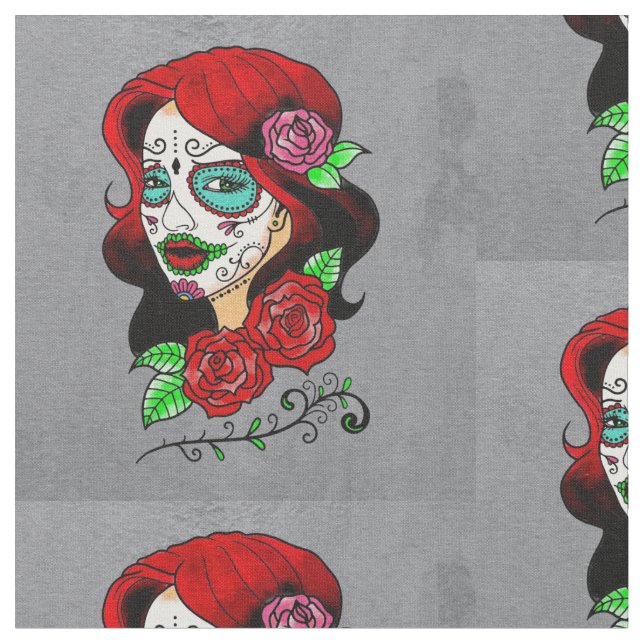 Day of the dead fabric (Close Up)