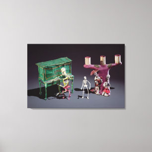 Day of the Dead figures as musicians Canvas Print