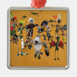 Day of the Dead figures, from Oaxaca Metal Tree Decoration