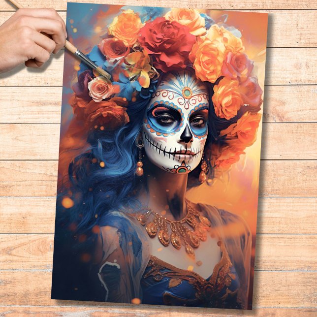 Day Of The Dead Girl 6 Decoupage Paper (Creator Uploaded)
