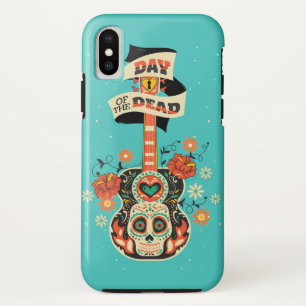 Day of the dead Guitar & sugar skull Case-Mate iPhone Case