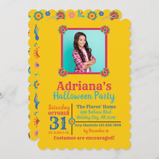 Day of the Dead Halloween Birthday Party Invitation (Front/Back)