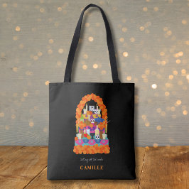 Day of the dead halloween party tote bag