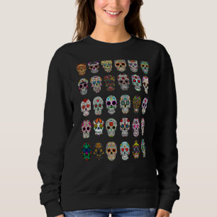 Day Of The Dead Halloween Sugar Skulls Sweatshirt