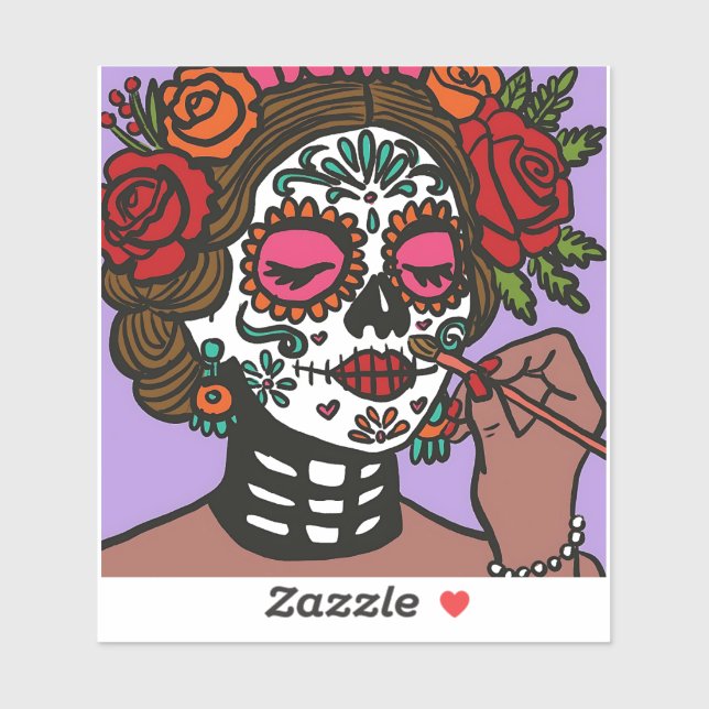 Day of the Dead Hand Drawn Catrina (Sheet)