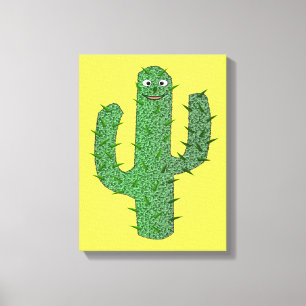 Day of the Dead Happy Cactus Canvas Print