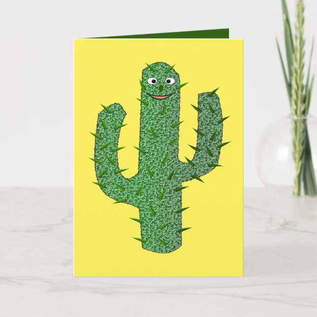 Day of the Dead Happy Cactus Custom Card (Front)
