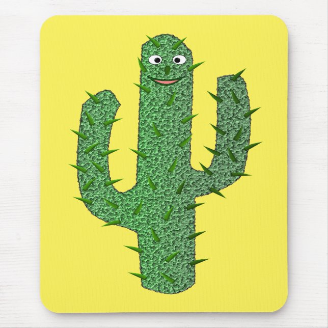Day of the Dead Happy Cactus Mouse Pad (Front)