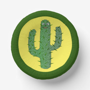 Day of the Dead Happy Cactus Paper Plate