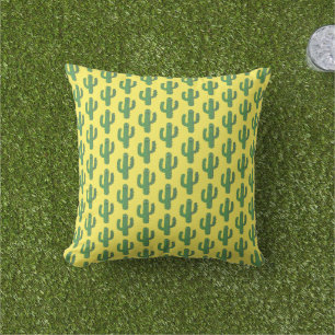 Day of the Dead Happy Cactus Patterned Cushion