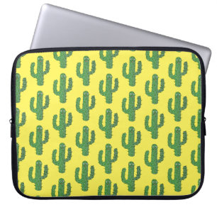 Day of the Dead Happy Cactus Patterned Laptop Sleeve