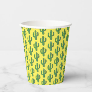 Day of the Dead Happy Cactus Patterned Paper Cups