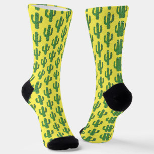 Day of the Dead Happy Cactus Patterned Socks