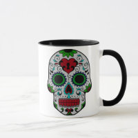Day of the Dead in Red and Green