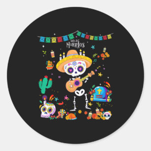 Day Of The Dead Kids Boys 2025 Dia De Los Muertos Classic Round Sticker