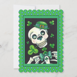 DAY OF THE DEAD LEPRECHAUN, ST. PADDY'S DAY Flat Holiday Card