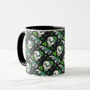 DAY OF THE DEAD LEPRECHAUN, ST. PADDY'S DAY SKULL MUG