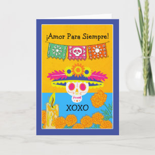Day of the Dead Love Forever in Spanish Card