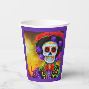 Day of the Dead Man 1 Paper Cups
