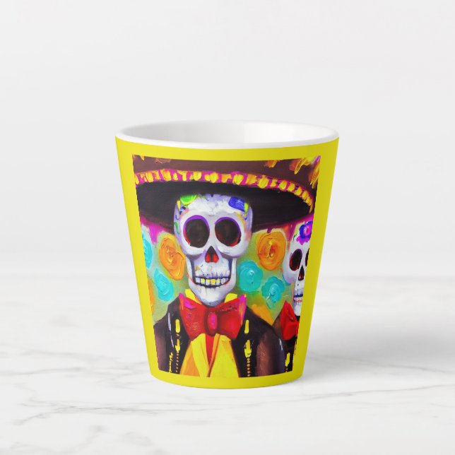 Day of the Dead Man 2 Latte Mug (Front)