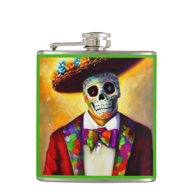 Day of the Dead Man 3 Hip Flask (Front)