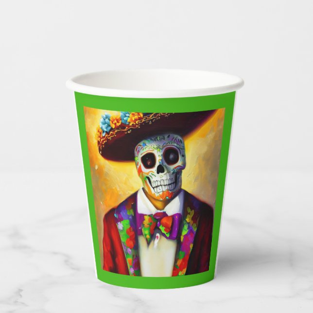 Day of the Dead Man 3 Paper Cups (Front)