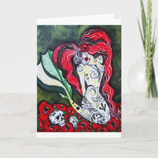 Day of the Dead Mermaid HEART Card