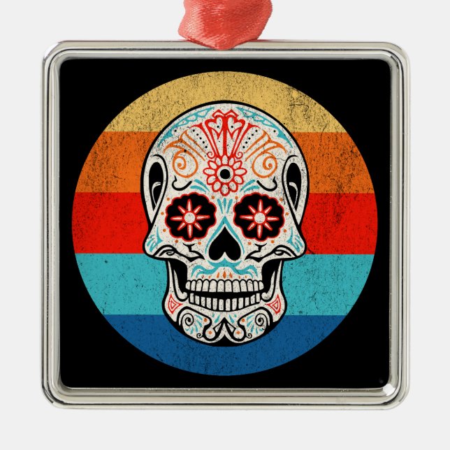 Day of the Dead Metal Tree Decoration (Front)