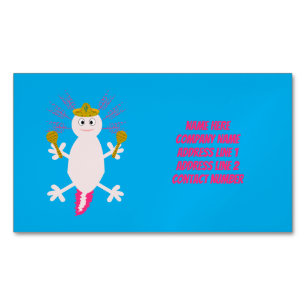 Day of the Dead Mexican Axolotl Custom Magnetic Business Card