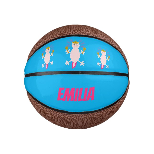 Day of the Dead Mexican Axolotl Custom Mini Basketball (Front)