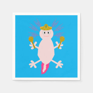 Day of the Dead Mexican Axolotl Napkin