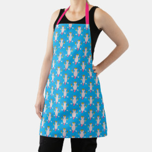 Day of the Dead Mexican Axolotl Patterned Apron