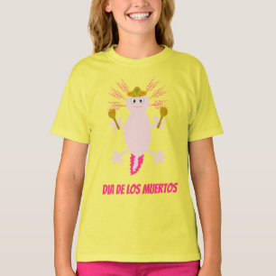 Day of the Dead Mexican Axolotl T-Shirt