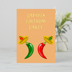 Day of the Dead Mexican Chilis Custom Birthday