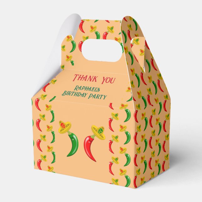 Day of the Dead Mexican Chilis Custom Favour Box (Front Side)