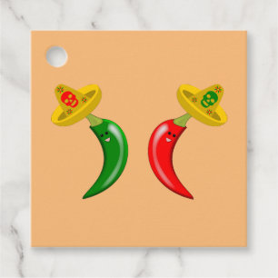 Day of the Dead Mexican Chilis Custom Favour Tags
