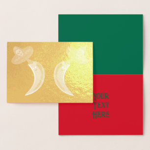 Day of the Dead Mexican Chilis Custom Foil Card