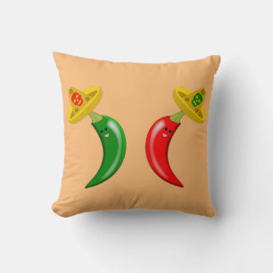 Day of the Dead Mexican Chilis Double Sided Cushion