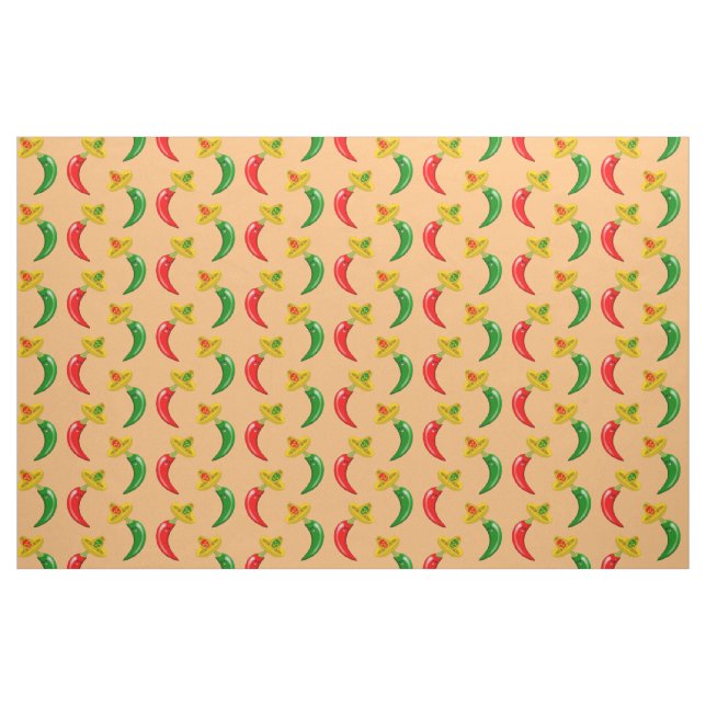 Day of the Dead Mexican Chilis Fabric (Fat Quarter)
