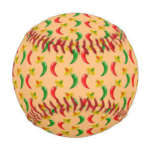 Day of the Dead Mexican Chilis Patterned Baseball