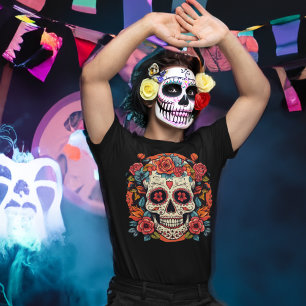 Day of the Dead Mexican Sugar Skull  T-Shirt
