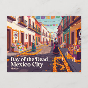 Day of the Dead Mexico City Postcard