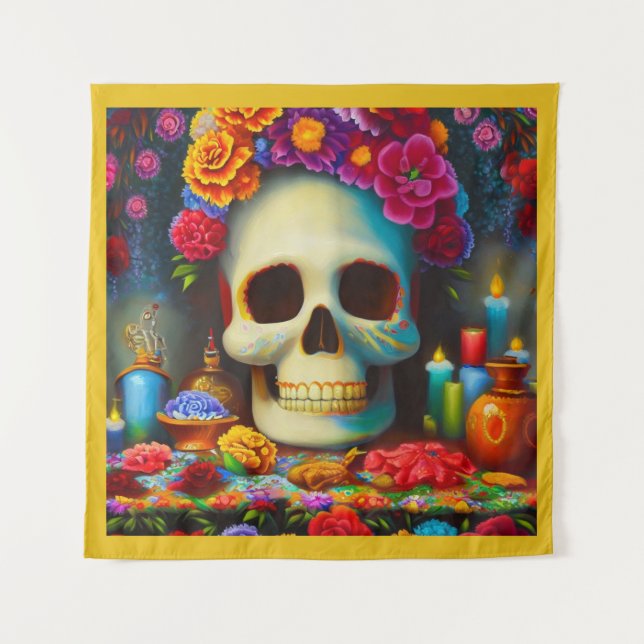Day of the Dead Ofendra 4 Tapestry (Front)